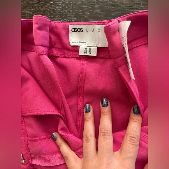 💥GGG SALE💥ASOS Bright Pink Wide Leg Pants - Picture 8 of 11